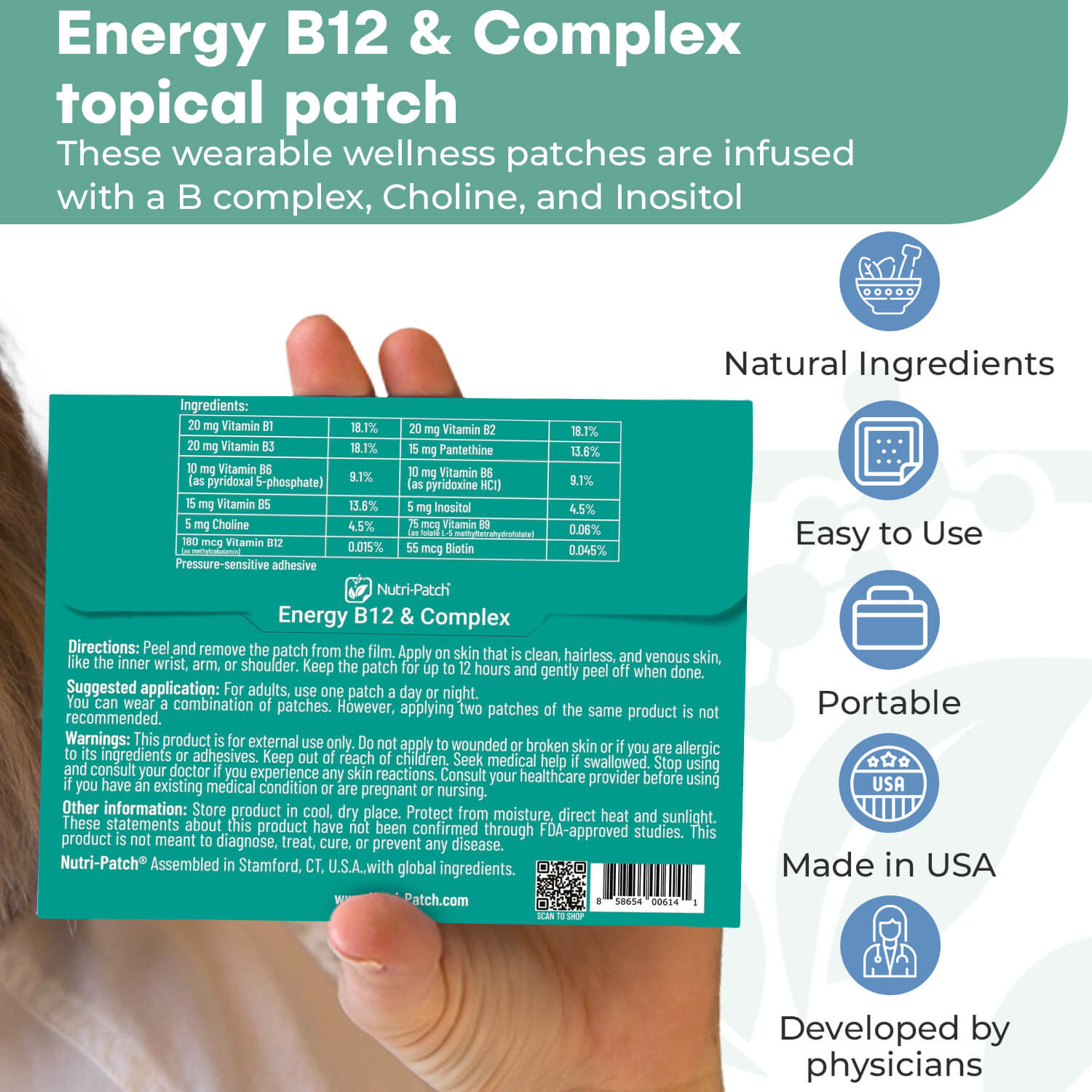 ENERGY B-12 & COMPLEX Topical Patch | Nutri-Patch®